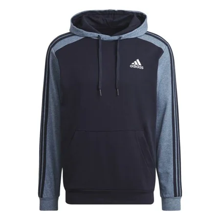 Felpa con Cappuccio Uomo Adidas Mélange French Terry Blu scuro di Adidas, Uomo - Rif: S6488208, Prezzo: 52,08 €, Sconto: %