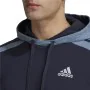 Sweat à capuche homme Adidas Mélange French Terry Bleu foncé de Adidas, Homme - Réf : S6488208, Prix : 52,08 €, Remise : %