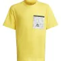 Camisola de Manga Curta Infantil Adidas Future Pocket Amarelo de Adidas, Menino - Ref: S6488509, Preço: 21,97 €, Desconto: %