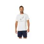 Maglia a Maniche Corte Uomo Asics Court Spiral Tee Bianco di Asics, Uomo - Rif: S6490852, Prezzo: 24,91 €, Sconto: %