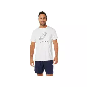 Camisola de Manga Curta Homem Asics Court Spiral Tee Branco de Asics, Homem - Ref: S6490852, Preço: 24,91 €, Desconto: %