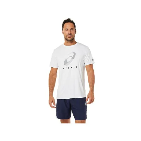 Camiseta de Manga Corta Hombre Asics Court Spiral Tee Blanco de Asics, Hombre - Ref: S6490852, Precio: 24,91 €, Descuento: %