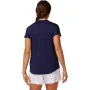 Camisola de Manga Curta Mulher Asics Court Piping Azul de Asics, Mulher - Ref: S6490860, Preço: 29,06 €, Desconto: %