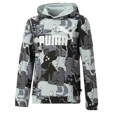 Felpa con Cappuccio Bambino Puma Essentials+ Street Art Nero Grigio di Puma, Bambino - Rif: S6490883, Prezzo: 49,13 €, Sconto: %