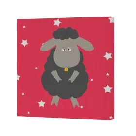 Lienzo HappyFriday Baleno Teen Little sheep Multicolor 27 x 27 cm de HappyFriday, Impresiones sobre lienzo - Ref: D1614404, P...