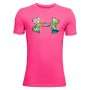 Camisola de Manga Curta Infantil Under Armour UA Tech Cor de Rosa de Under Armour, Menina - Ref: S6497991, Preço: 17,57 €, De...