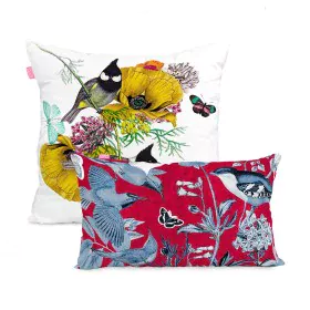 Set of cushion covers HappyFriday Birds of paradise Multicolour 2 Pieces by HappyFriday, Cushion Covers - Ref: D1614595, Pric...