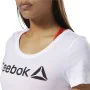 Camisola de Manga Curta Mulher Reebok Scoop Neck Branco de Reebok, Mulher - Ref: S6498151, Preço: 19,35 €, Desconto: %