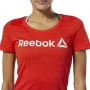 Camisola de Manga Curta Mulher Reebok Scoop Neck Vermelho de Reebok, Mulher - Ref: S6498152, Preço: 19,35 €, Desconto: %