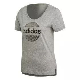 T-shirt à manches courtes femme Adidas Linear Gris clair de Adidas, Femme - Réf : S6498154, Prix : 18,38 €, Remise : %