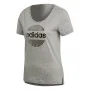 Camiseta de Manga Corta Mujer Adidas Linear Gris claro de Adidas, Mujer - Ref: S6498154, Precio: 18,38 €, Descuento: %