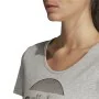 Camiseta de Manga Corta Mujer Adidas Linear Gris claro de Adidas, Mujer - Ref: S6498154, Precio: 18,38 €, Descuento: %