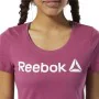 Camisola de Manga Curta Mulher Reebok Linear Rosa Afrodisíaco de Reebok, Mulher - Ref: S6498162, Preço: 18,38 €, Desconto: %