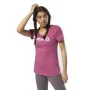 Camisola de Manga Curta Mulher Reebok Linear Rosa Afrodisíaco de Reebok, Mulher - Ref: S6498162, Preço: 18,38 €, Desconto: %