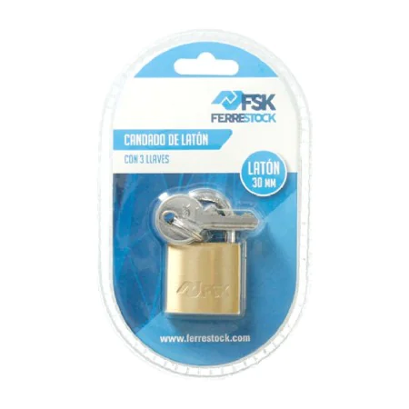 Cadeado com chave Ferrestock 30 mm de Ferrestock, Cadeados com chave - Ref: S6500946, Preço: 4,36 €, Desconto: %