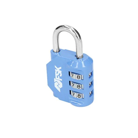 Combination padlock Ferrestock Blue 30 mm (23 mm) by Ferrestock, Keyed Padlocks - Ref: S6500955, Price: 4,44 €, Discount: %