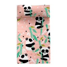 Bedspread (quilt) HappyFriday Moshi Moshi Pink 180 x 260 cm Panda bear by HappyFriday, Patchwork Quilts & Coverlets - Ref: D1...