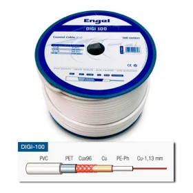 Coaxial TV Antenna Cable Engel Double 100 m White by Engel, Satellite equipment - Ref: S6501827, Price: 75,88 €, Discount: %