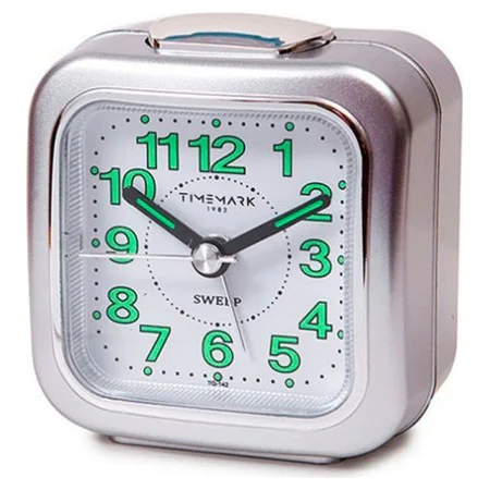 Réveil Analogique Timemark Argenté (7.5 x 8 x 4.5 cm) de Timemark, Pendulettes de bureau - Réf : S6502798, Prix : 6,05 €, Rem...