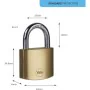 Key padlock Yale Rectangular Golden by Yale, Keyed Padlocks - Ref: S71000117, Price: 45,69 €, Discount: %