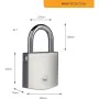 Key padlock Yale Rectangular Silver by Yale, Keyed Padlocks - Ref: S71000122, Price: 37,59 €, Discount: %