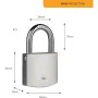 Key padlock Yale Brass Steel Rectangular Silver by Yale, Keyed Padlocks - Ref: S71000123, Price: 43,87 €, Discount: %