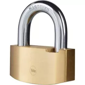 Key padlock Yale Rectangular Golden by Yale, Keyed Padlocks - Ref: S71000125, Price: 59,60 €, Discount: %