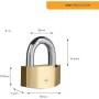 Key padlock Yale Rectangular Golden by Yale, Keyed Padlocks - Ref: S71000125, Price: 59,16 €, Discount: %