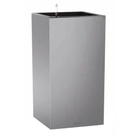 Pot auto-arrosant Lechuza Argenté 40 x 40 x 76 cm Plastique de Lechuza, Pots de fleurs - Réf : S71000359, Prix : 169,59 €, Re...