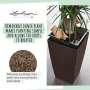 Plant pot Lechuza 40 x 40 x 76 cm Black polypropylene Plastic Rectangular by Lechuza, Flower Pots - Ref: S71000567, Price: 17...