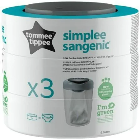 Sacs à ordures Tommee Tippee Sangenic Simplee 3 Unités de Tommee Tippee, Poubelles pour les couches et rechanges - Réf : S710...