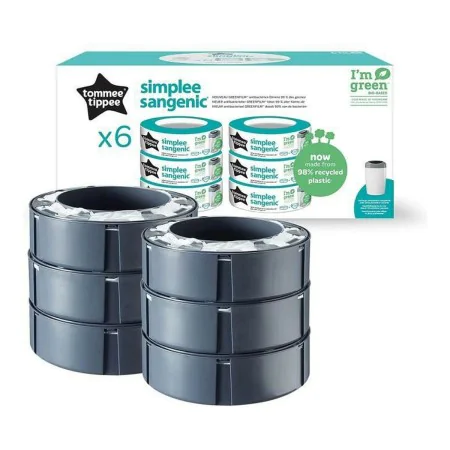 Rechange Tommee Tippee Simplee Sangenic 6 Unités de Tommee Tippee, Poubelles pour les couches et rechanges - Réf : S7100070, ...