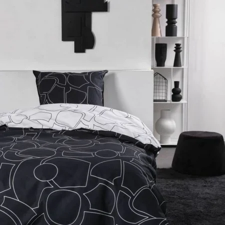 Duvet cover set TODAY Black 140 x 200 cm by TODAY, Quilts and quilt covers - Ref: S71001557, Price: 32,04 €, Discount: %