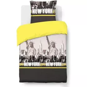 Parure de couette Vision New York Jaune de Vision, Couettes et housses de couette - Réf : S71004338, Prix : 35,17 €, Remise : %