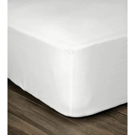 Sábana Bajera Ajustable Lovely Home Blanco 160 x 200 cm (Cama doble) de Lovely Home, Sábanas y fundas de almohada - Ref: S710...