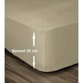 Fitted sheet Lovely Home Beige 140 x 190 cm by Lovely Home, Sheets and pillowcases - Ref: S7105378, Price: 27,65 €, Discount: %