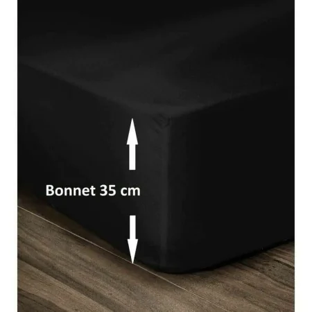 Fitted bottom sheet Lovely Home Black 180 x 200 by Lovely Home, Sheets and pillowcases - Ref: S7105389, Price: 29,34 €, Disco...