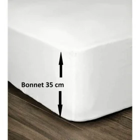 Fitted sheet Lovely Home White 180 x 200 cm by Lovely Home, Sheets and pillowcases - Ref: S7105390, Price: 29,38 €, Discount: %