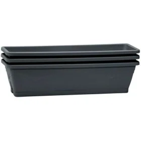 Pot EDA Gris Anthracite Plastique de EDA, Pots de fleurs - Réf : S7106065, Prix : 26,86 €, Remise : %