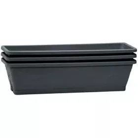 Plant pot EDA Grey Anthracite Plastic by EDA, Flower Pots - Ref: S7106065, Price: 24,77 €, Discount: %