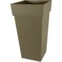 Pot EDA XXL Tuscany Taupe polypropylène Carré 43,3 x 43,3 x 80 cm de EDA, Pots de fleurs - Réf : S7106259, Prix : 62,38 €, Re...