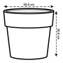 Vaso Elho Bianco Plastica Rotondo Ø 35 cm Ø 35 x 32 cm di Elho, Vasi tradizionali - Rif: S7106341, Prezzo: 46,74 €, Sconto: %