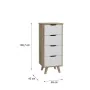 Caisson à Tiroirs Vankka Chêne 45 x 42 x 108 cm 45 x 108,7 x 42 cm de BigBuy Home, Commodes - Réf : S7106921, Prix : 148,19 €...