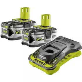 Set de cargador y baterías recargables Ryobi RC18150-250 Litio Ion 5 Ah 18 V de Ryobi, Accesorios de herramientas inalámbrica...