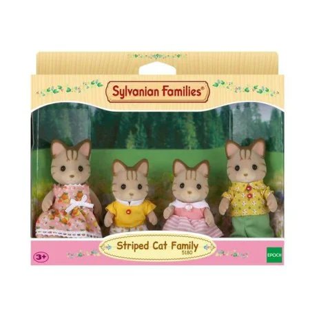 Personaggi d'Azione Sylvanian Families Striped Cat Family di Sylvanian Families, Personaggi giocattolo - Rif: S7123419, Prezz...