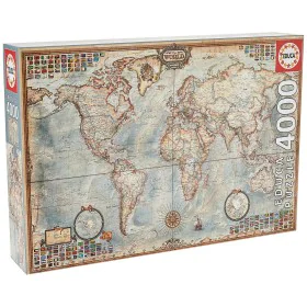 Puzzle Educa 14827 World Map 4000 Peças de Educa, Puzzles - Ref: S7123993, Preço: 56,31 €, Desconto: %