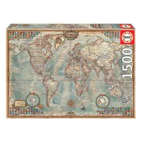 Puzzle Educa The World, Political map 16005 1500 Pezzi di Educa, Puzzle classici - Rif: S7124027, Prezzo: 34,32 €, Sconto: %