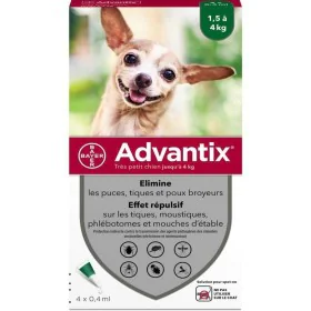 Antiparásitos Advantix Perro 1,5-4 Kg 4 Unidades de Advantix, Antiparásitos - Ref: S7140458, Precio: 41,79 €, Descuento: %