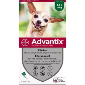 Anti-parassiti Advantix Cane 1,5-4 Kg 4 Unità di Advantix, Anti-parassiti - Rif: S7140458, Prezzo: 39,16 €, Sconto: %