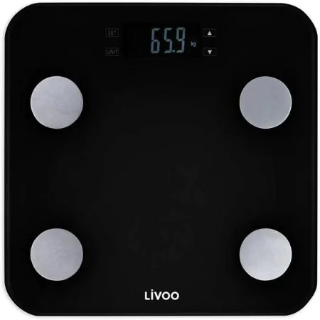 Báscula Digital de Baño Livoo DOM427N Negro Cristal Templado 180 kg de Livoo, Básculas - Ref: S7140969, Precio: 35,27 €, Desc...